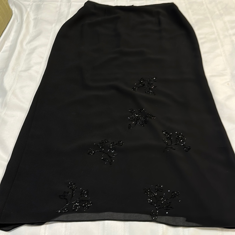 Formal Black Beaded three piece attire